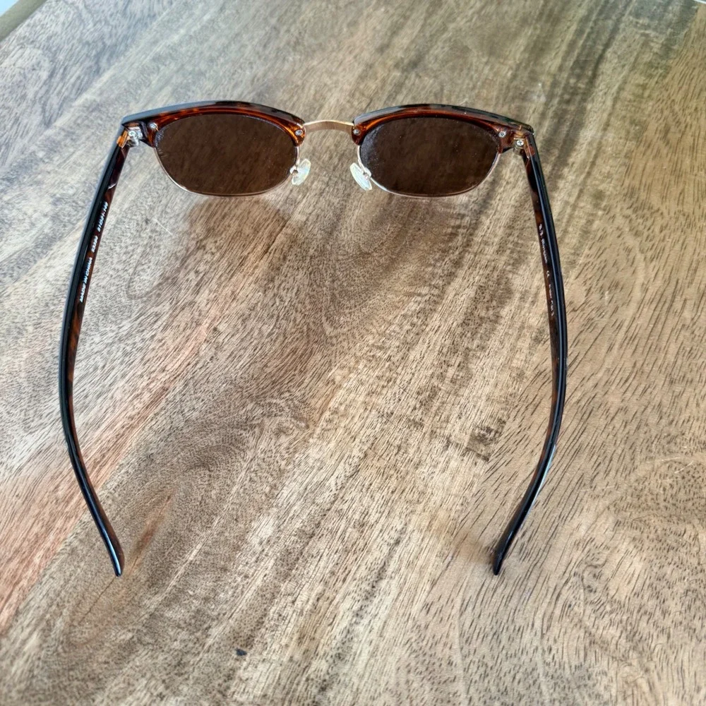 AJ Morgan Soho Sunglasses Unisex Tortoise Clubmaster Brown Lens 51-21-146 Retro